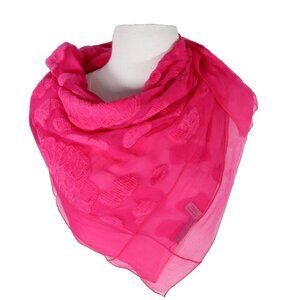 Bottega Veneta Women Pink Roses With Falling Petals Silk Scarf 36”x 36” NWT $840
